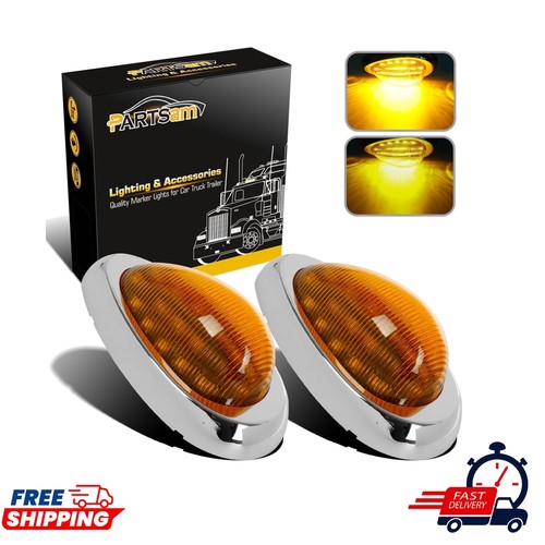 Amber lens inch side - amber, 6-inch