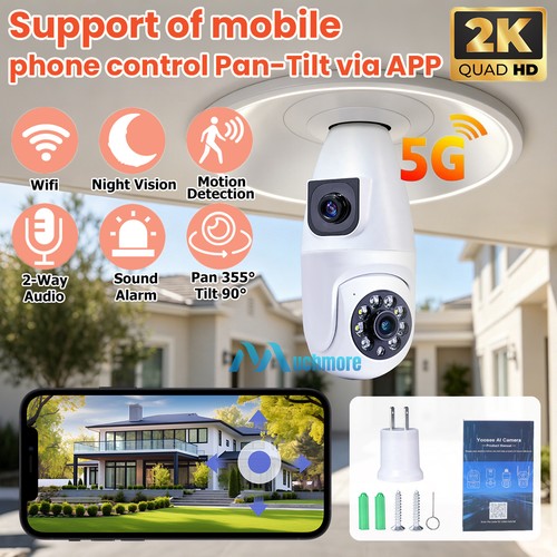 Dual lens 6mp wifi security - 6mp,