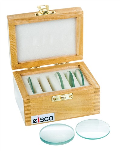 Eisco 6pc glass lens - glass, set